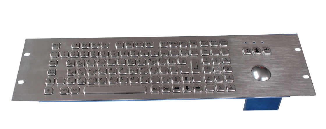 100 keys 19U explosion proof Industrial Metal Keyboard with 38mm trackball with ps/2