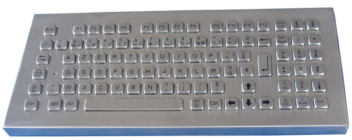 Weather - proof  Panel mount metal industrial keyboard stainless steel for Coal Mine
