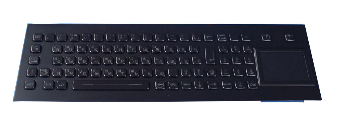 Top panel mount  Backlit USB stainless Keyboard with touchpad and numeci keypad