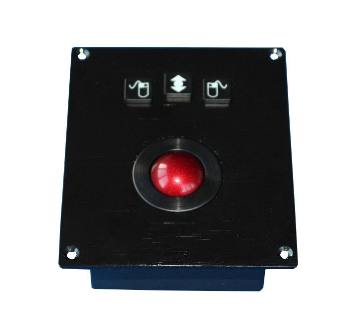 Black 25mm Military Trackball Vandal Proof With Red Phenolic Resin Mechnical