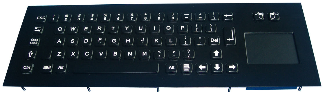 Ultra thin IP65 Dynamic Industrial Black Metal Keyboard Durable Vandal resistant