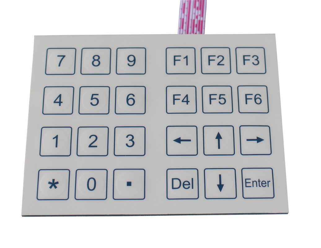 24 keys compact format Dot matrix membrane keypad for  lab , hospital