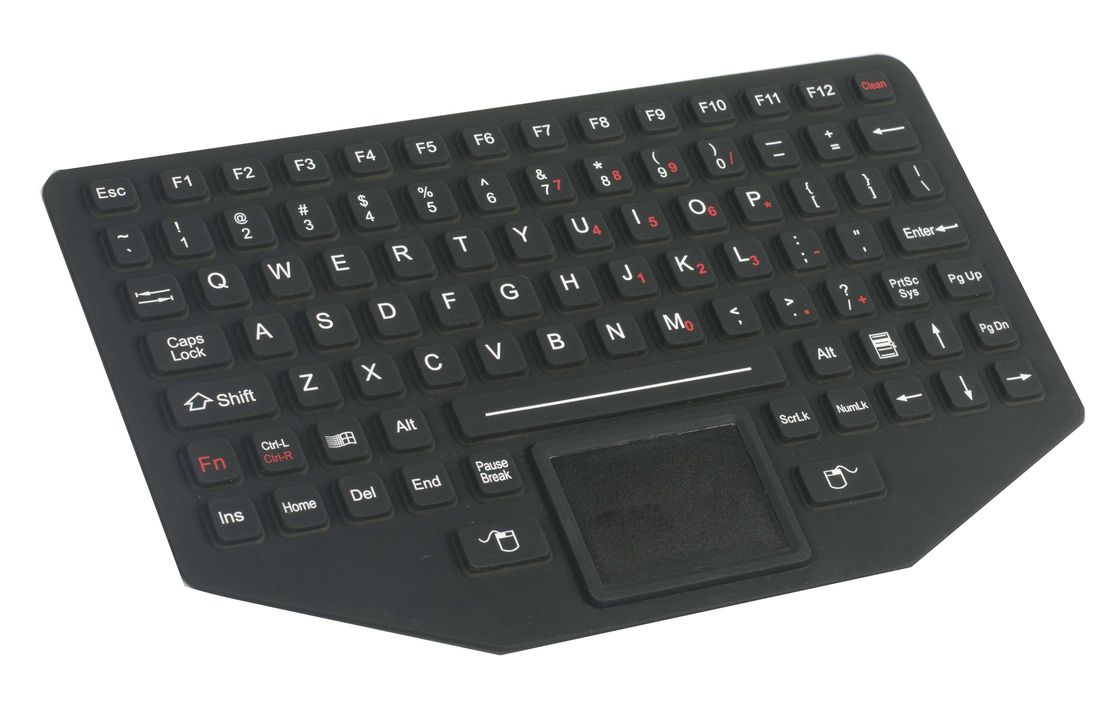 Rubber Waterproof Rugged Silicone Keyboard With Touchpad IP65 Dynamic