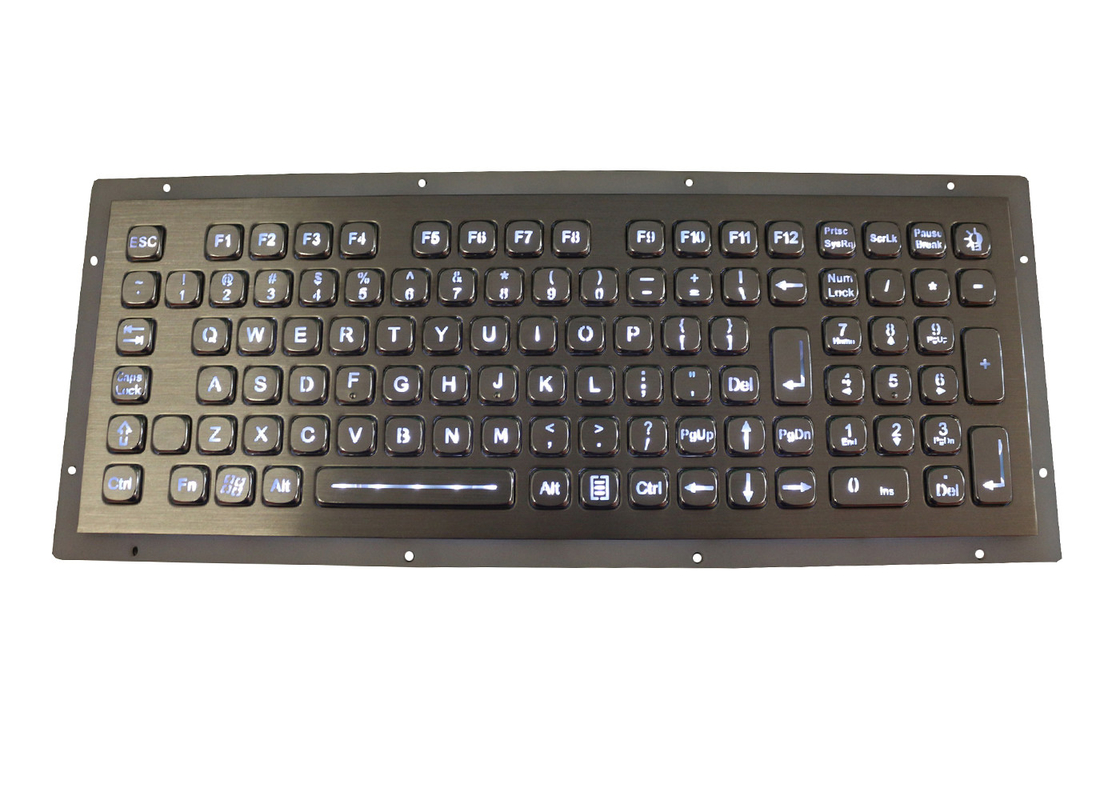 Industrial 102 Keys Panel Mount Keyboard dynamic water proof stainless steel