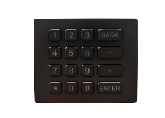 Durable 16 Keys Metal Numeric Keypad Backlit Brushed Stainless Steel