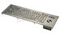 104 Key Stainless Steel keyboard With Optical / Laser Trackball , waterproof