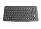 24 Function Keys Black Panel Mount Ruggedized Keyboard With 25mm Optical Trackball