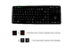 Panel Mounted Silicone Industrial Keyboard USB PS2 Optical Trackball Keyboard With Backlit