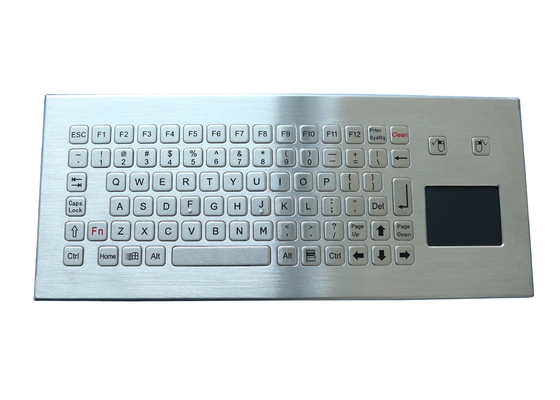 IP68 Desktop Keyboard With Touchpad Vandal Proof Stainless Steel Industrial Keyboard