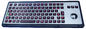 Brushed backlight industrial metal trackball keyboards for industrial & military
