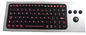 86 Keys IP68 Waterproof Silicone Industrial Keyboard With Trackball Sealed Keyboard