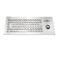 Industrial Ruggedized Keyboard Built In Trackball Vandal Proof Brushed Stainless Steel