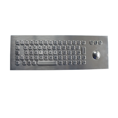 74 Keys Rugged Backlit Usb Keyboard With Optical Trackball Top Panel Mount Solution