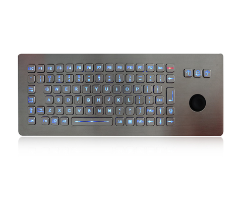 Metal Wired Backlit Keyboard Vandal Proof  With Hula Pointer Mouse