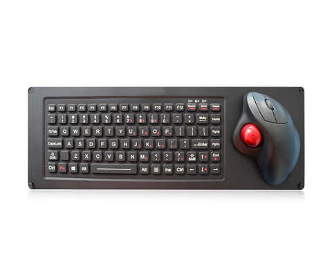 EMC Silicone Rubber Keyboard With optical Trackball Aluminum Housing