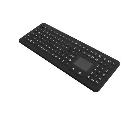 Ruggedized Silicone Industrial Keyboard With Touchpad, Washable Silicone Medical Keyboard