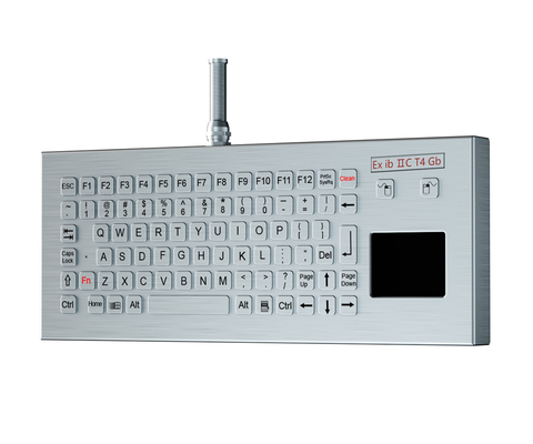 IP68 Ruggedized Industrial Keyboard With Touchpad Explosive Proof For Coal And Mine