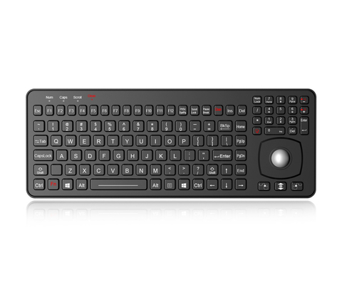 IP68 Silicone Industrial Keyboard With 111 Keys And 800 DPI Trackball