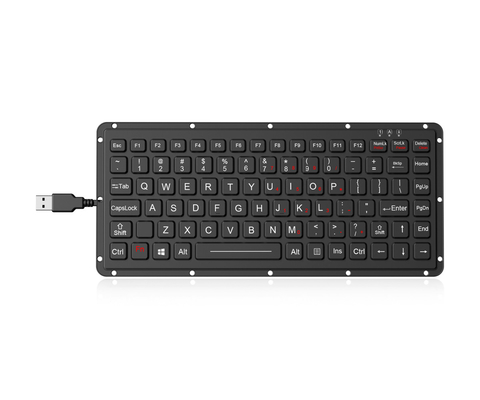 87 keys Silicone Rugged Keyboard Carbon On Gold Key Switch Technology