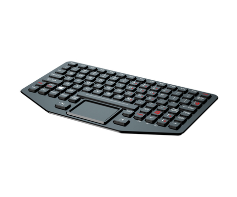 Rugged Military Keyboard MIL-STD-461G And MIL-STD-810F Dual PS2 Interface With Touchpad