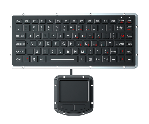 Compact Ruggedized Keyboard IP65 Sealed Touchpad With 2 Mouse Buttons Backlight Chiclet Keyboard