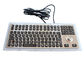 Black Ruggedized Industrial Metal Keyboard 116 Keys IP67 Waterproof