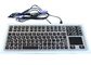 116 Keys IP67 Black Vandproof Stainless Steel Industrial Keyboard With Touchpad