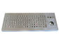 Waterproof Desktop Metal Industrial Keyboard With Trackball 800DPI 101 Keys