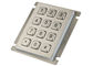 Bank ATM Matrix Panel Mount Keypad IP67 Rated 12 Keys Metal Stainless Steel