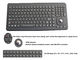 Ruggedized Silicone Rubber Keyboard With Optical Trackball Panel Mount