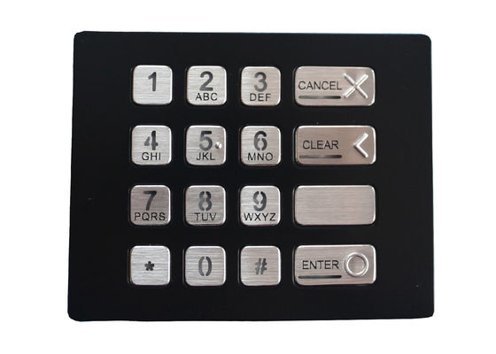 Dot Matrix IP67 Dynamic Vandal Proof Backlit Keypad For Bank Kiosk