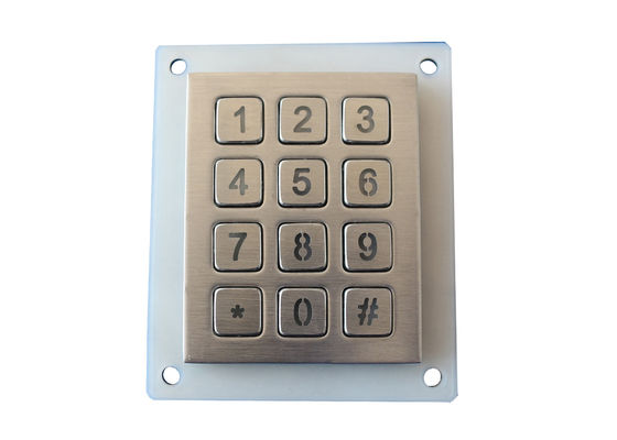 Dot Matrix Metal Numeric Keypad 0.45mm Key Travel IEC 60512-6 Stainless Steel