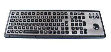 Easy cleaning metal panel mount keyboard / usb keyboard with trackball dirtproof