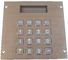 16 keys blue backlight stainless steel keypad with LCD screen for panel mounting