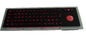 69 keys Rear panel mount Black Industrial USB Keyboard  with chamelone backlight trackball