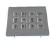 IP65 dot matrix metal 12 keys vandal resistant phone numeric keypad for industrial