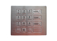 16 Keys Rugged Numeric Keypad IP67 Waterproof Stainless Steel Industrial Metal Keypad