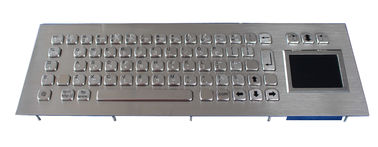 IP65 Stainless Braille Kiosk waterproof keyboard with touchpad , 68 Keys
