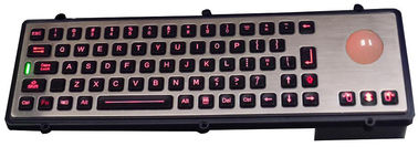 Custom usb keyboard /  Backlit industrial keyboard with illuminated red trackball