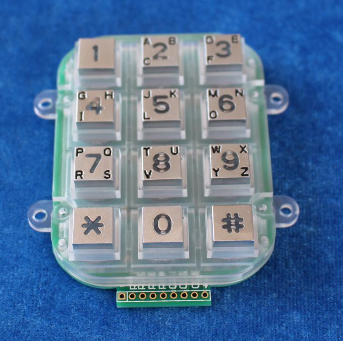 Numeric Metal Keypad 4x3 Acess Control System IP65 12 Keys Dot Matrix ...